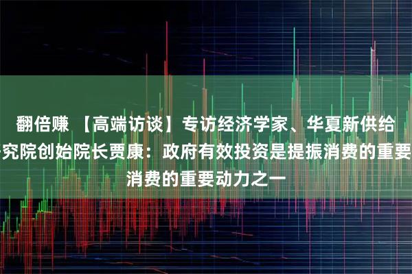 翻倍赚 【高端访谈】专访经济学家、华夏新供给经济学研究院创始院长贾康：政府有效投资是提振消费的重要动力之一
